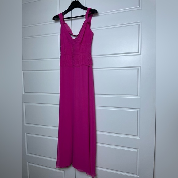 Tadashi Shoji Hot Pink Gown Style EI 8982L Vintage - Picture 1 of 7